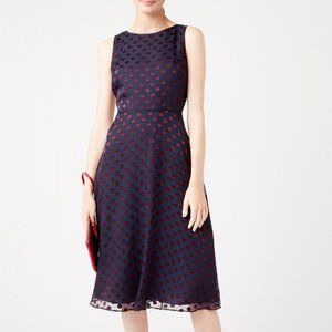 Hobbs London Adeline Polka Dot Burnout Dress